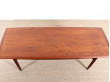 Scandinavian large coffee table in teak