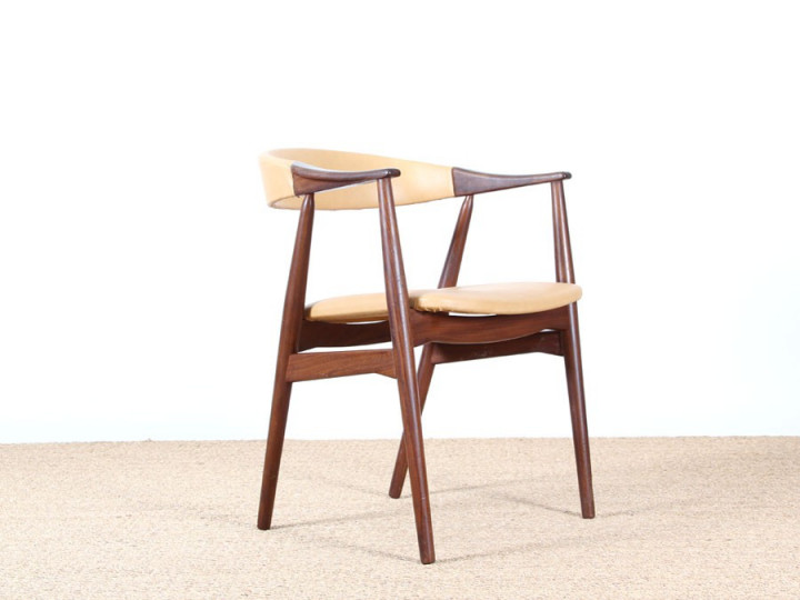 Scandinavian desk chair in teak
