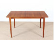 Scandinavian extendable dining table in teak 4/8 seats