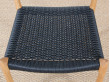 chaise 78 de niels O. Moller, chene et corde de papier tressé noir. design danois design scandinave neuf