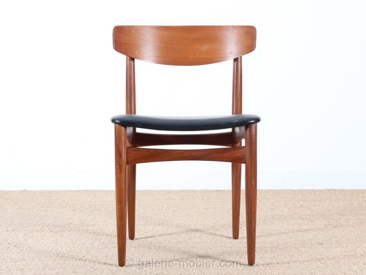suite de 6 chaises scandinaves en teck de W. H. Klein pour bramin design danois design scandinave vintage