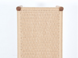 Banc scandinave n°63 A en teck et corde de Niels Moller pour JL Mollers 120 cm