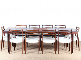 table de repas scandinave en palissandre de rio rectagulaire 10 personnes