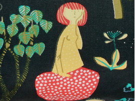 Coussin de décoration 50x50 cm de Stig Lindberg, motif Lustgården
