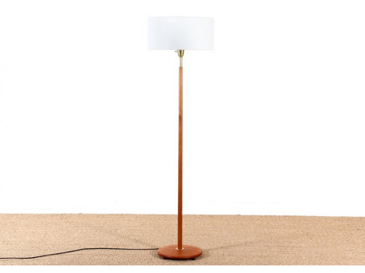 Scandinavian floor lamp in teak by Uno & Osten Kristensson for Luxus