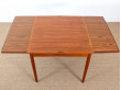 Danish teak game table with reversible top