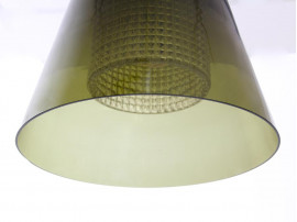 Pair of ceiling lamps in glass by Carl Fagerlund