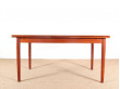Danish mid modern dining table in teak with extensibles leaves
