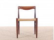 Danish mid-century modern set of 6 chairs in Rio rosewood by H. W. Klein