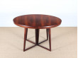 Danish mid-century modern dining table in Rio rosewood
