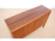 Danish mid-century modern small side board in teak by Bertil Fridhagen