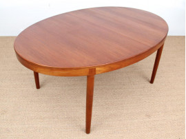 Scandinavian oval table in teak 6/12 seats
