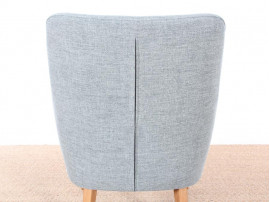 Fauteuil scandinave model AV 53 en cuir