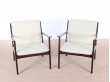 Paire de fauteuils scandinaves en acajou