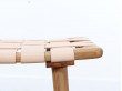 tabouret repose ou pied scandinave en cuir