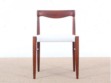 Danish mid-century modern set of 4 chairs in Rio rosewood by H. W. Klein