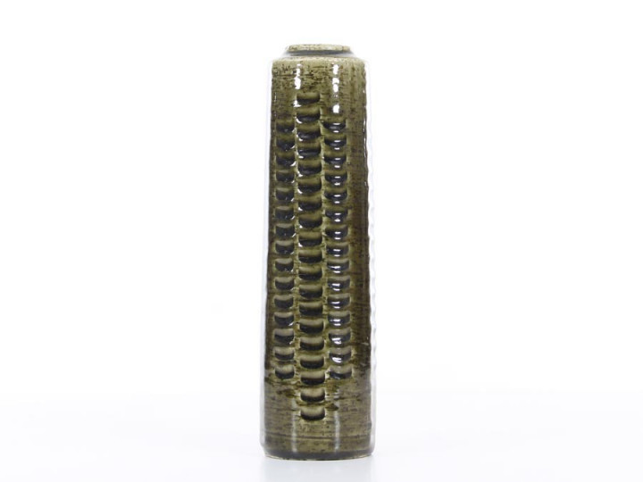 Vase  long vert en céramique  