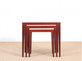 Mid-Century  modern  nesting tables in mahogany by Severin Hansen