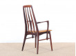 Mid-Century Modern Danish pair of armchairs in Rio rosewood model Eva by Niels Kofoed 