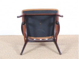 Mid-Century Modern Danish pair of armchairs in Rio rosewood model Eva by Niels Kofoed 