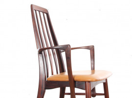 Mid-Century Modern Danish pair of armchairs in Rio rosewood model Eva by Niels Kofoed 