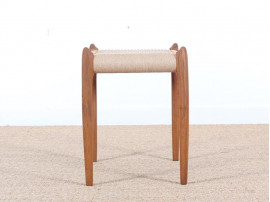 Tabouret scandinave en teck et corde modèle 78 A, nouvelle édition.