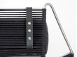 Lounge chair Flag Halyard PP 225 by Hans Wegner, steel base, black rope. New edition
