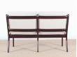 Danish mid-century modern sofa 2 seats  by Ole Wanscher
