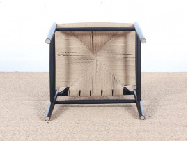 Mid-Century Modern danish set of 4 chairs in black laquered beech, model 80 by Jørgen Bækmark. New realese