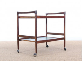 Mid-Century danish serving cart in mahogany by Dyrlund