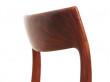 Suite de 6 chaises scandinaves en palissandre de Rio modèle 77 