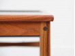 Table basse ou banc scandinave en noyer avec jardinere  