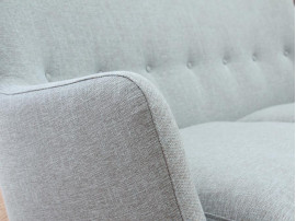 Mid-Century Modern scandinavian 2 seats sofa by Arne Vodder AV 53 new release.