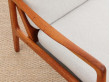 Mid-Century Modern Danish pair of  lounge chairs in teak model 110 by Ole Wanscher