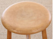 Mid-Century  modern scandinavian set of 5 bar stools in beech