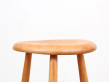 Mid-Century  modern scandinavian set of 5 bar stools in beech