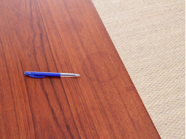 Mid-Century modern dining table in teak by Harry Rosengren Hansen 6/10 seats.
