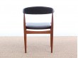 Paire de fauteuils scandinaves en teck et cuir 