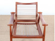 Mid century modern pair of armchair in teak model FD 133 by Finn Juhl