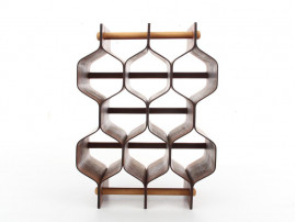 Mid modern century wine rack by Torsten Johansson in Rio rosewood