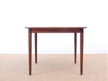 Mid-Century modern dining table in teak by H. W. Klein, 4/10 seats