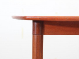 Mid-Century modern dining table in teak by H. W. Klein, 4/10 seats