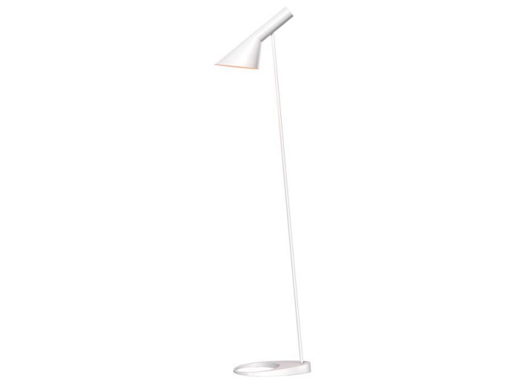 Mid-Century  modern scandinavian floor lamp AJ white by Arne Jacobsen for Louis Poulsen.