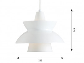 Suspension scandinave  en Doo-Wop ou « Navy Pendant » blanche. Edition neuve