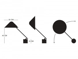Mid-Century  modern scandinavian table lamp Opala by Hans Wegner