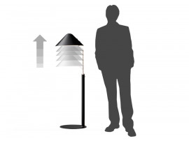 Mid-Century  modern scandinavian floor lamp VIP white or black by Jørgen Gammelgaard 