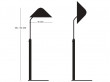 Mid-Century  modern scandinavian floor lamp VIP white or black by Jørgen Gammelgaard 