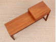 Mid-Century  modern scandinavian bench and miror in teak