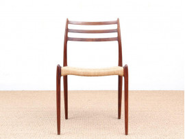 Suite de 4 chaises scandinaves en palissandre de Rio N° 78