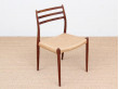 Suite de 4 chaises scandinaves en palissandre de Rio N° 78